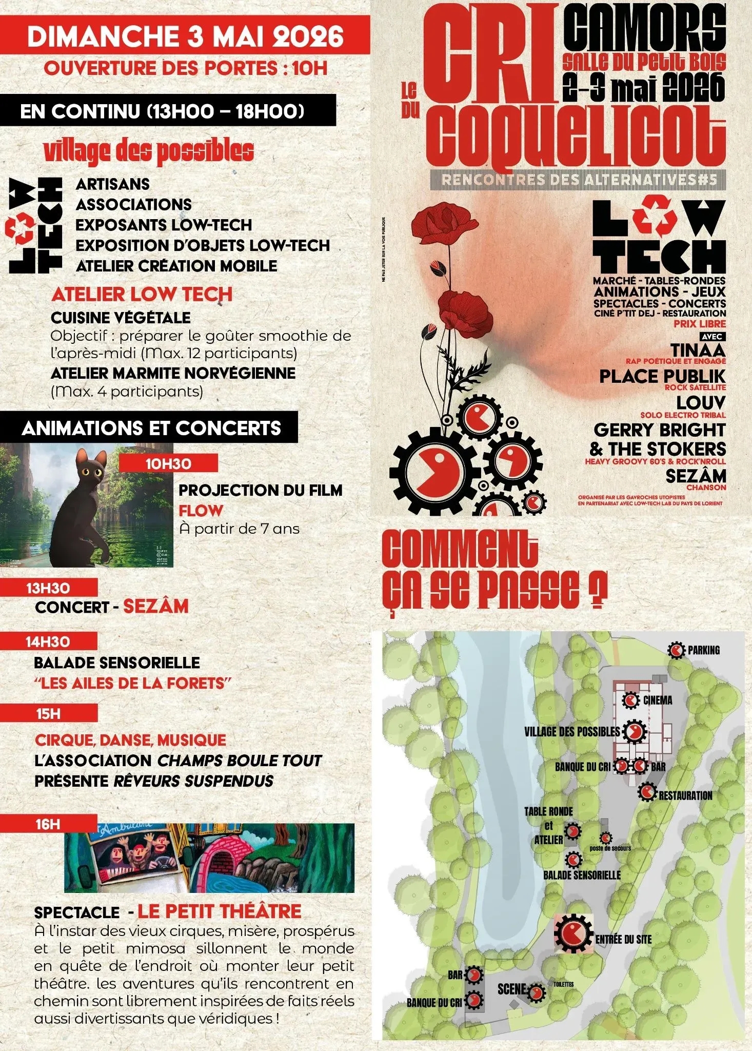 Le festival "LE CRI DU COQUELICOT 2026"